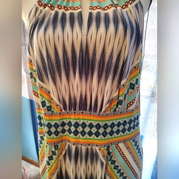 NWT size 16P London Style Collection Petites geometric pattern maxi dress - Picture 6 of 11